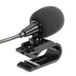 ZJ025MR Micrófono estéreo de solapa con clip adhesivo para coche GPS / Bluetooth Audio DVD Micrófono externo, Longitud del cable: 3 m, Codo de 90 grados Conector de 3,5 mm - Imagen 4