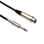 Cable de micrófono XLR hembra de 3 pines a 1/4 pulgada (6,35 mm) mono blindado de 1,8 m, Length: 1.8m - Imagen 2