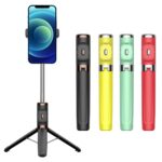 Palo selfie con trípode y control remoto Bluetooth, without Fill Light (Yellow) - Imagen 2