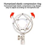 5 uds micrófono de condensador 46mm soporte de montaje de plástico a prueba de golpes - Imagen 4