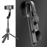 L08 Cardán ajustable Estabiliza Bluetooth Autodisparador Polo Trípode Selfie Stick
