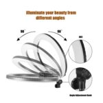 MANTOO RL-18 II 100-240V 55W 18 pulgadas Luz de relleno de anillo regulable de dos colores con trípode - Imagen 4