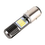 Faro LED para motocicleta BA20D DC12V / 7,4W con cuentas de lámpara de 24LED SMD-3030, BA20D Style 2 (Yellow + White)