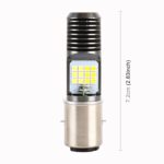 Faro LED para motocicleta BA20D DC12V / 7,4W con cuentas de lámpara de 24LED SMD-3030, BA20D Style 2 (Yellow + White) - Imagen 2