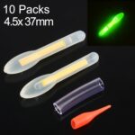 10 paquetes OCEAN SUN Forma de bombilla Flotador luminoso Luz de pesca nocturna, Visibilidad: 50 m, Tamaño: 4.5 x 37 mm