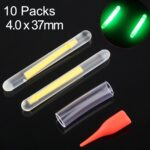 10 paquetes OCEAN SUN Luminous Float Night Fishing Light Stick, Visibilidad: 25 m, Tamaño: 4.0 x 37 mm