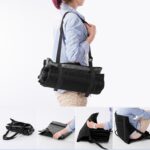 Cojín de asiento plegable para exteriores con respaldo, tamaño: 78 * 40 * 2 cm, Folding Seat(Black)