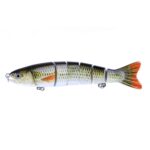 HENGJIA JM026 6 # 12,7 cm 22g Señuelos duros de plástico de múltiples secciones Señuelos de pesca artificiales con anzuelo triple, entrega de color aleatorio - Imagen 2