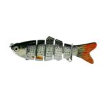HENGJIA JM020 10cm 18g Señuelos duros de plástico de múltiples secciones Señuelos de pesca artificiales con anzuelo triple, entrega de colores aleatorios