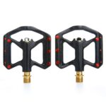1 par de pedales de fibra de carbono para bicicleta de carretera B251C + pedales de eje de titanio, B251C