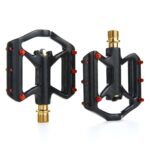 1 par de pedales de fibra de carbono para bicicleta de carretera B251C + pedales de eje de titanio, B251C - Imagen 2