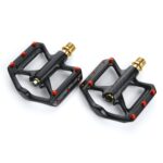 1 par de pedales de fibra de carbono para bicicleta de carretera B251C + pedales de eje de titanio, B251C - Imagen 3