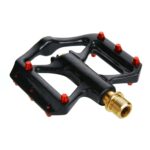 1 par de pedales de fibra de carbono para bicicleta de carretera B251C + pedales de eje de titanio, B251C - Imagen 4