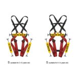 XINDA XDA9516 Poliéster para escalada al aire libre Cable de alta resistencia Cinturón de seguridad de cuerpo entero cuesta abajo ajustable Tamaño de los niños: S - Imagen 4