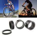 Horquilla delantera de bicicleta Auriculares Junta de fibra de carbono Vástago de muñeca Anillo de respaldo 3K Fibra de carbono 5/10/15 / 20mm