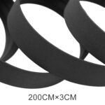 1 par de cinta para manillar de bicicleta de carretera y deportes con corcho + 2 enchufes de barra, 2m Black - Imagen 3