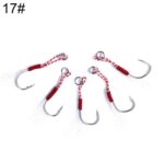 5 set HENGJIA 17 # atado alambre de hierro de hierro con gancho de pesca de mar profundo