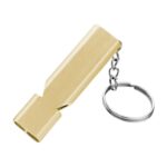 10 Uds. MNL-006 silbato de alta frecuencia de doble tubo de aleación de aluminio para niños silbato de supervivencia al aire libre con llavero, 10 PCS Rose Gold