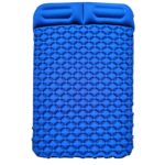 Cama doble inflable portátil de TPU con cojín inflable periférico para acampar al aire libre de tipo ordinario, tamaño: 195 x 119 x 16 cm, Ordinary Type Dark Blue