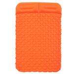 Cama doble inflable portátil de TPU con cojín inflable periférico para acampar al aire libre de tipo ordinario, tamaño: 195 x 119 x 16 cm, Ordinary Type Orange