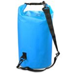 Bolso de hombro doble impermeable al aire libre Saco seco Bolsa de barril de PVC, Capacidad: 20L, Capacity: 20L (Sky Blue)
