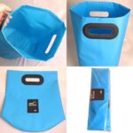 Fregadero plegable portátil para exteriores, cubo plegable de PVC, capacidad: 15 l, 15L Dark Blue - Imagen 4