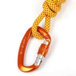 XINDA XD-Q9628 escalada profesional en forma de D Master Lock mosquetón hebilla de seguridad suministros de equipo de escalada al aire libre, XD-Q9628 (Orange) - Imagen 2