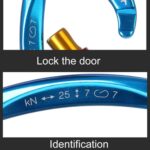 XINDA XD-Q9628 escalada profesional en forma de D Master Lock mosquetón hebilla de seguridad suministros de equipo de escalada al aire libre, XD-Q9628 (Orange) - Imagen 4