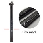 TOSEEK 3K Fibra de carbono Bicicleta de montaña Bicicleta de carretera Tubo de asiento de bicicleta Tija de sillín Montaje de asiento Poste de asiento Accesorios de bicicleta, Tamaño: 31.6x400mm - Imagen 3