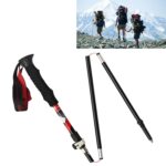 Bastones de trekking de aleación de aluminio plegables portátiles de 5 nodos, longitud plegable: 35 cm, Folding Length : 35CM (Black)