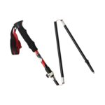 Bastones de trekking de aleación de aluminio plegables portátiles de 5 nodos, longitud plegable: 35 cm, Folding Length : 35CM (Black) - Imagen 2