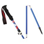 Bastones de trekking de aleación de aluminio plegables portátiles de 5 nodos, longitud plegable: 35 cm, Folding Length : 35CM (Blue) - Imagen 2