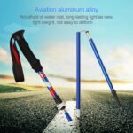 Bastones de trekking de aleación de aluminio plegables portátiles de 5 nodos, longitud plegable: 35 cm, Folding Length : 35CM (Blue) - Imagen 4