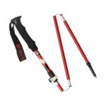 Bastones de trekking de aleación de aluminio plegables portátiles de 5 nodos, longitud plegable: 35 cm, Folding Length : 35CM (Red) - Imagen 2