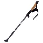 KODENOR Montañismo al aire libre Bastones de trekking con mango recto de aleación de aluminio plegables portátiles, longitud: 66-135 cm, Length : 66-135CM (Black) - Imagen 2