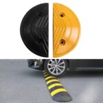 Par de cabezas redondas especiales para topes de velocidad de goma, diámetro: 40 cm