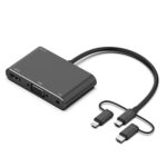7585B 3 en 1 Micro USB / 8 pines / Tipo-C a VGA / HDTV / Adaptador AV Reproductor de pantalla HD móvil