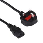 BS-1363 / A LP-60L Enchufe británico a cable de alimentación C13 con fusible para PC, impresoras y escáner, longitud: 3 m - Imagen 3