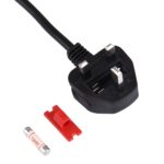 BS-1363 / A LP-60L Enchufe británico a cable de alimentación C13 con fusible para PC, impresoras y escáner, longitud: 3 m - Imagen 4