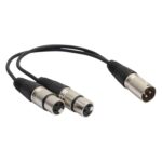 30cm 3 Pin XLR CANNON 1 macho a 2 hembra Cable adaptador de conector de audio para micrófono / equipo de audio - Imagen 2