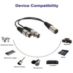 30cm 3 Pin XLR CANNON 1 macho a 2 hembra Cable adaptador de conector de audio para micrófono / equipo de audio - Imagen 4