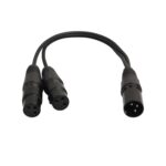Cable adaptador de conector de Audio XLR CANNON 1 macho a 2 hembra, 30cm, 3 pines, para micrófono/equipo de Audio, 1 Male to 2 Female