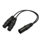 Cable adaptador de conector de Audio XLR CANNON 1 macho a 2 hembra, 30cm, 3 pines, para micrófono/equipo de Audio, 1 Male to 2 Female - Imagen 2