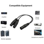 Cable adaptador de conector de Audio XLR CANNON 1 macho a 2 hembra, 30cm, 3 pines, para micrófono/equipo de Audio, 1 Male to 2 Female - Imagen 4