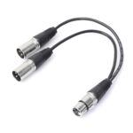 30cm 3 pines XLR CANNON 1 hembra a 2 macho Cable adaptador de conector de audio para micrófono / equipo de audio