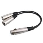 30cm Metal Head 3 Pin XLR CANNON 1 hembra a 2 macho Cable adaptador de conector de audio para micrófono / equipo de audio - Imagen 2