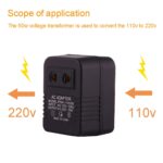 Adaptador de zócalo de alimentación de CA de 110 V a 220V 50W, UE / EE. UU. Enchufe el enchufe (negro) - Imagen 4