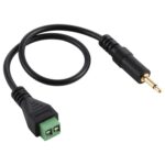 Terminales enchufables de 3,5 mm macho a 2 pines Conector sin soldadura Cable adaptador de conexión sin soldadura, Longitud: 30 cm - Imagen 2