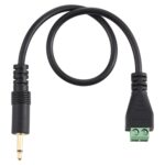 Terminales enchufables de 3,5 mm macho a 2 pines Conector sin soldadura Cable adaptador de conexión sin soldadura, Longitud: 30 cm - Imagen 3