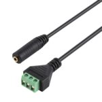 Terminales enchufables de 3,5 mm hembra a 3 pines Conector sin soldadura Cable adaptador de conexión sin soldadura, Longitud: 30 cm - Imagen 4